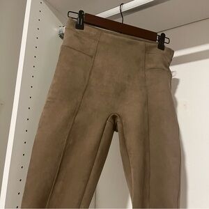 Spanx Suede leggings camel